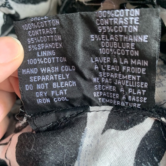 Full and flowy cotton midi skirt with leaf pattern - Picture 9 of 9